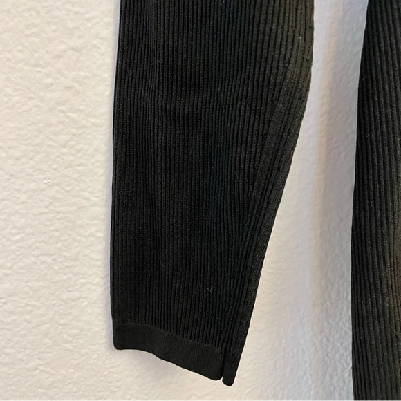 Marc By Marc Jacobs Black Ribbed Long Sleeve Mini Dress Form Fitting Size Medium - Picture 5 of 12
